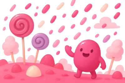 Candy themed illustration